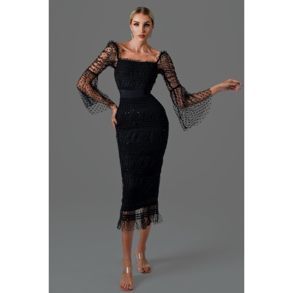 BELLA BARNETR Mesh midi dress brand new with tag
